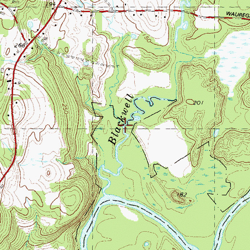 Topographic Map of Tatnic Brook, CT