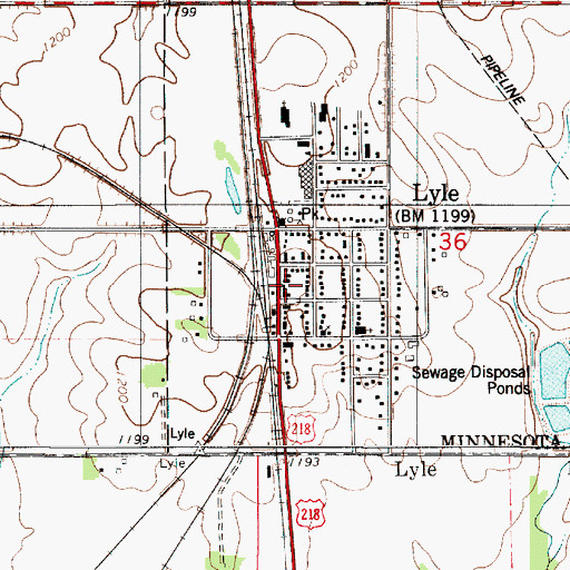 Topographic Map of Our Saviour's Lutheran Church, MN