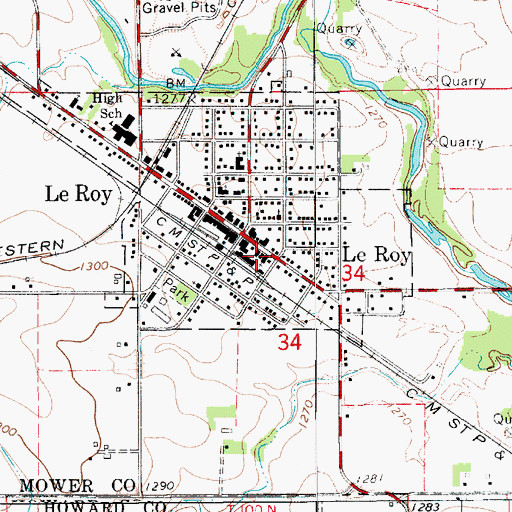 Topographic Map of Bethany Bible Church, MN