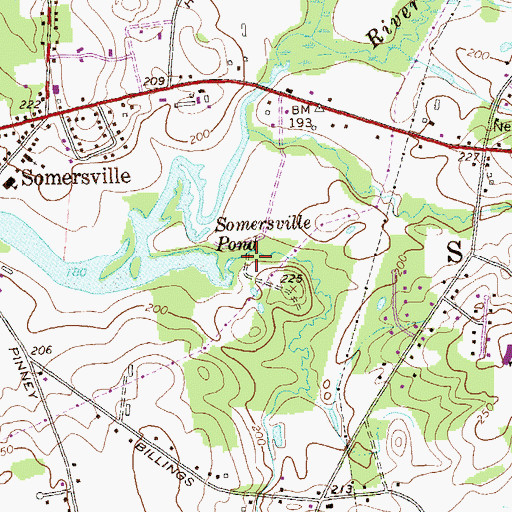 Topographic Map of Abbey Brook, CT