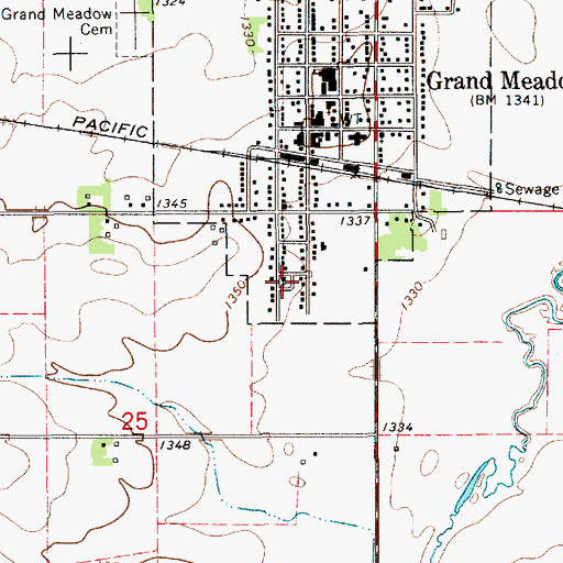 Topographic Map of Saint Finbarr's Catholic Church, MN