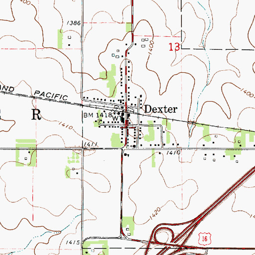 Topographic Map of Pleasant Acres Mobile Home Park, MN