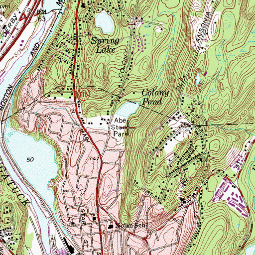 Topographic Map of Abe Stone Park, CT