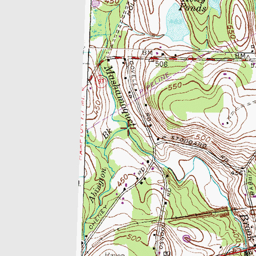 Topographic Map of Abington Brook, CT