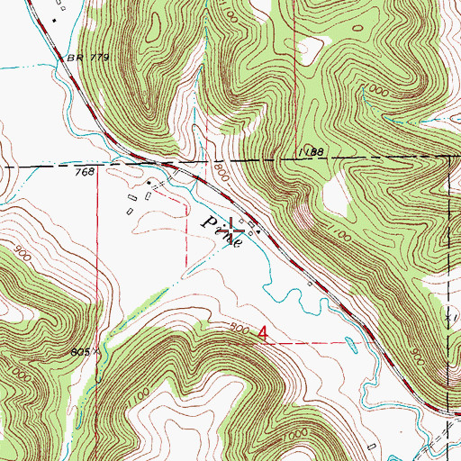 Topographic Map of Sheldon Family Cemetery, MN