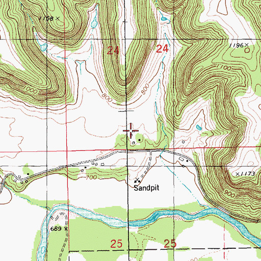 Topographic Map of Omodt Family Cemetery, MN