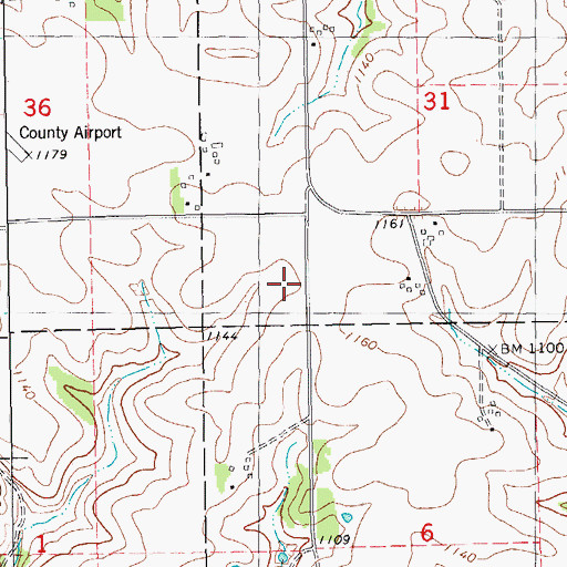 Topographic Map of Grove Prairie Cemetery, MN