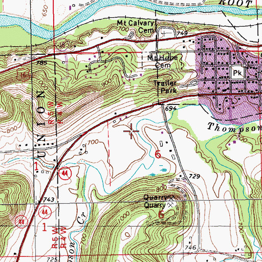 Topographic Map of West Family Cemetery, MN