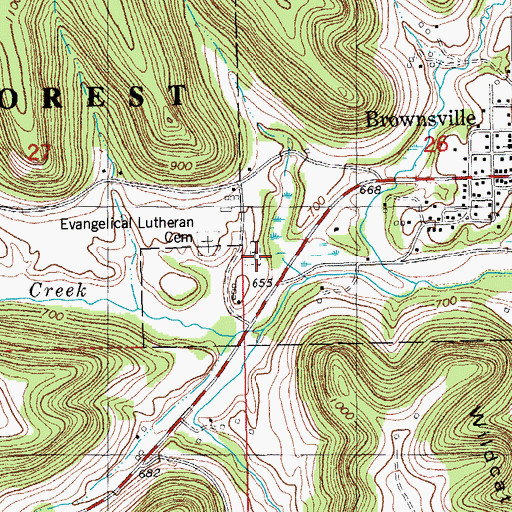 Topographic Map of Veterans Cemetery, MN