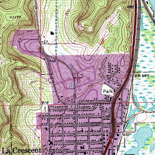 Topographic Map of Franciscan Skemp Health Care Center, MN