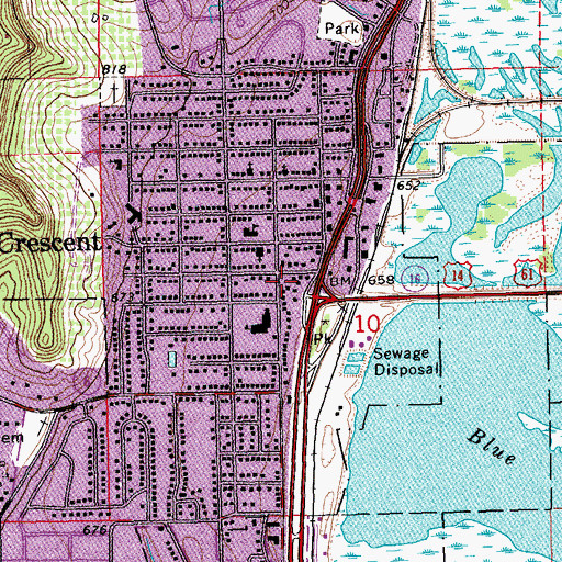 Topographic Map of Gunderson Lutheran La Crescent Clinic, MN