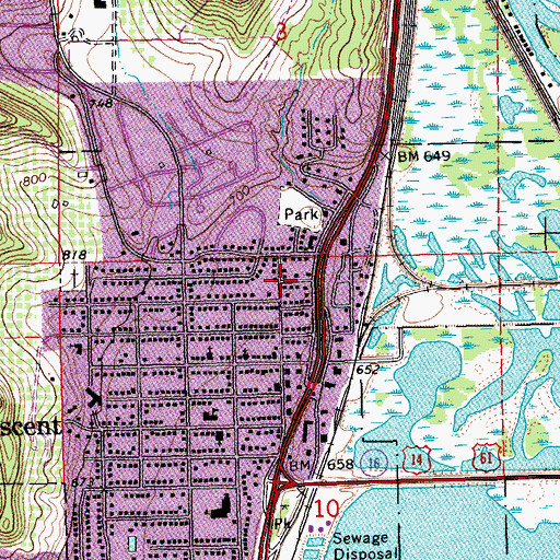 Topographic Map of Shepardson's Park, MN
