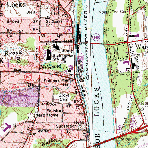 Topographic Map of Adds Brook, CT