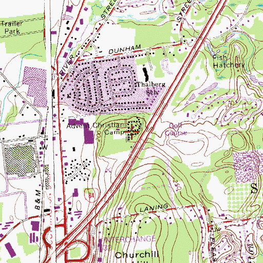 Topographic Map of Advent Christian Camp, CT