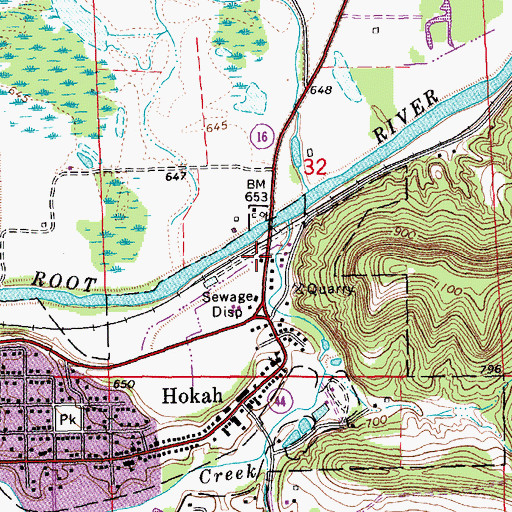 Topographic Map of Hokah (historical), MN
