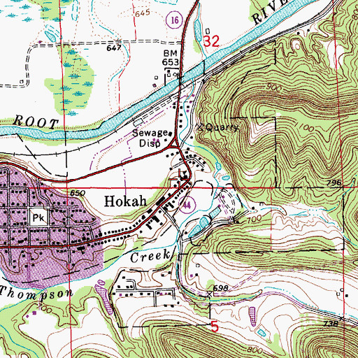 Topographic Map of Saint Peter's Church, MN