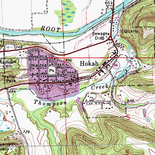 Topographic Map of Hokah United Methodist Church, MN