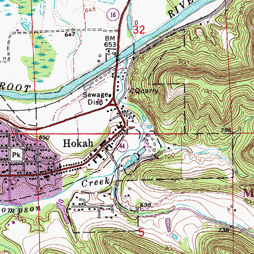 Topographic Map of Saint Peter Elementary School, MN
