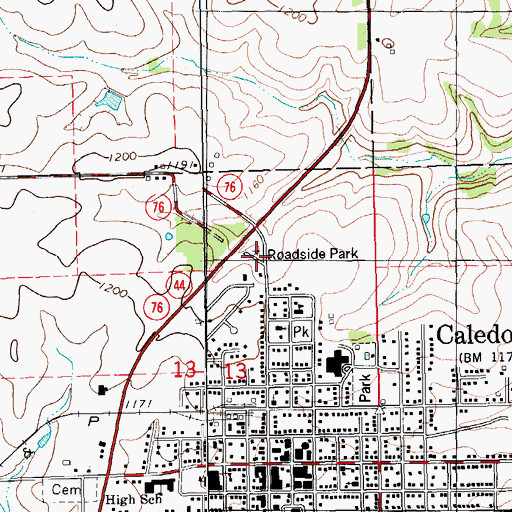 Topographic Map of North Park, MN