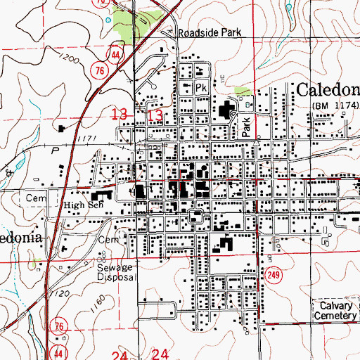 Topographic Map of Pine Estates, MN