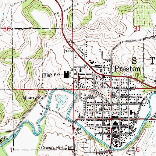 Topographic Map of Olmsted Medical Center, MN