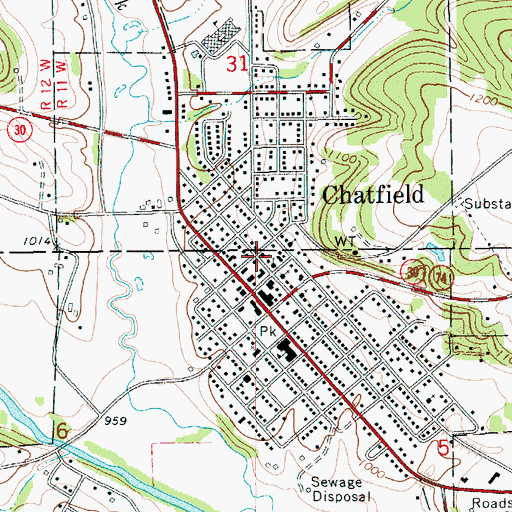 Topographic Map of Saint Matthew's Episcopal Church, MN