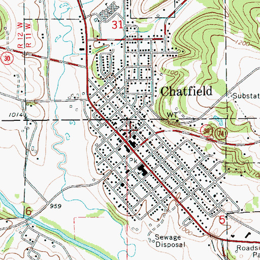Topographic Map of Saint Paul Lutheran Church, MN