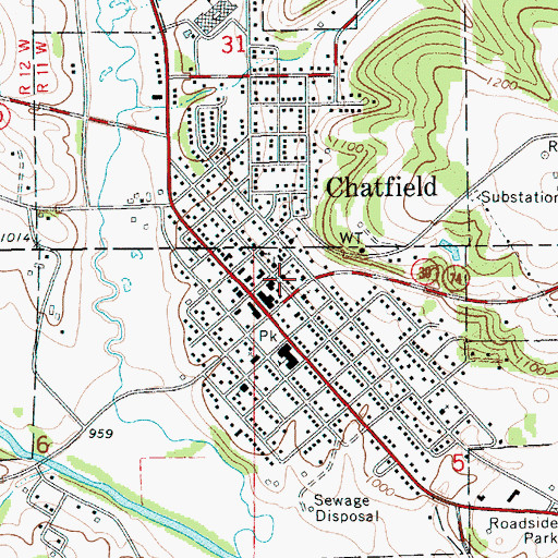 Topographic Map of Pioneer Presbyterian Church, MN