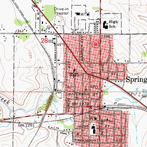 Topographic Map of Grant Street Park, MN