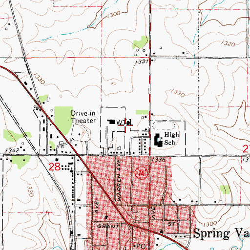 Topographic Map of North Tower Park, MN
