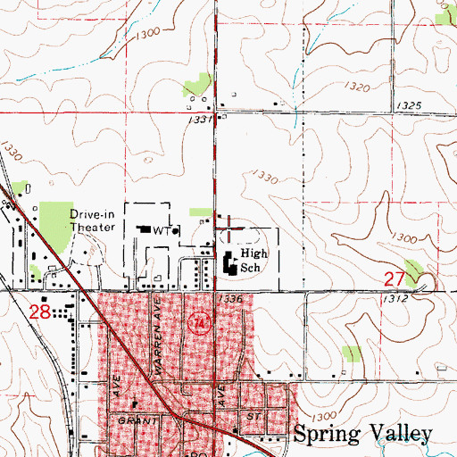 Topographic Map of Community Memorial Hospital, MN