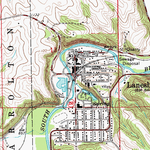 Topographic Map of Eagle Cliff Campground, MN