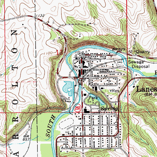 Topographic Map of Lanesboro Historical Museum, MN
