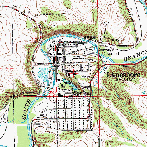Topographic Map of Saint Patrick's Church, MN