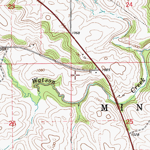Topographic Map of Gale Cemetery, MN