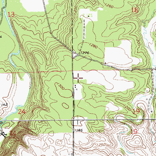 Topographic Map of Duff Cemetery, MN