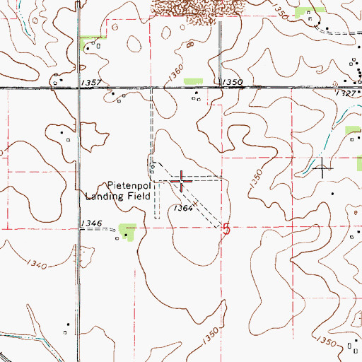 Topographic Map of Pietenpol Landing Field (historical), MN