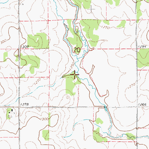 Topographic Map of Ostrander Lutheran Cemetery, MN