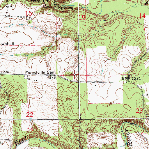 Topographic Map of Meighen Store Historical Marker, MN