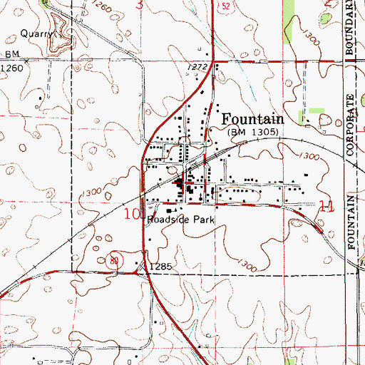 Topographic Map of Fillmore County Historical Center, MN