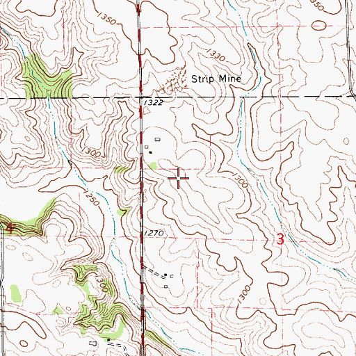Topographic Map of Fillmore Methodist Episcopal Cemetery, MN