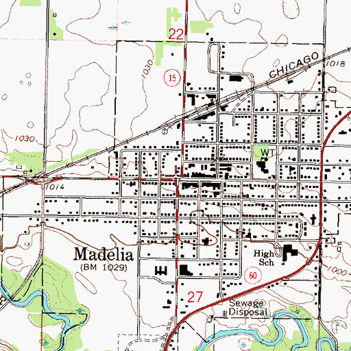 Topographic Map of Citizens of Madelia Marker, MN