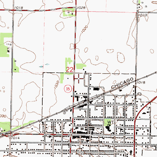 Topographic Map of Madelia Mobile Village, MN