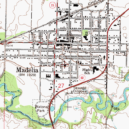 Topographic Map of Faith Lutheran Church, MN