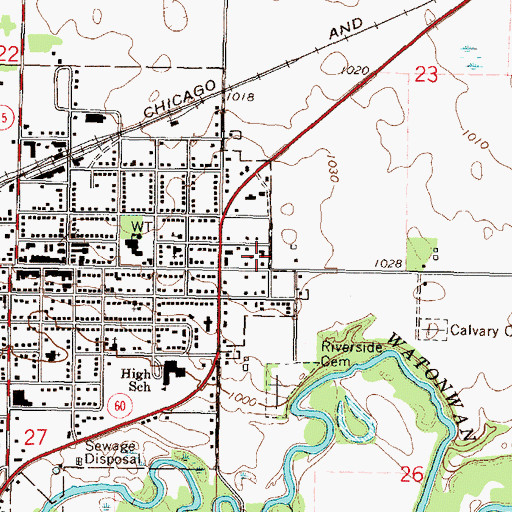 Topographic Map of Iglesia Misionera Pentecostes, MN