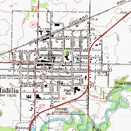 Topographic Map of Presbyterian Church, MN