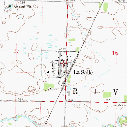 Topographic Map of La Salle Post Office, MN
