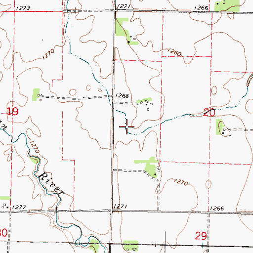 Topographic Map of Saint John Evangelical Lutheran Church, MN