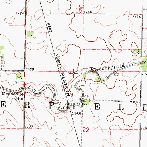 Topographic Map of Saint Matthew's Evangelical Church, MN