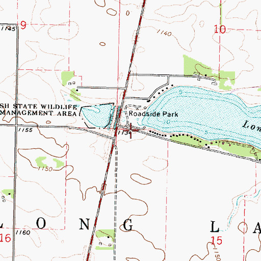 Topographic Map of Long Lake Wayside Park, MN
